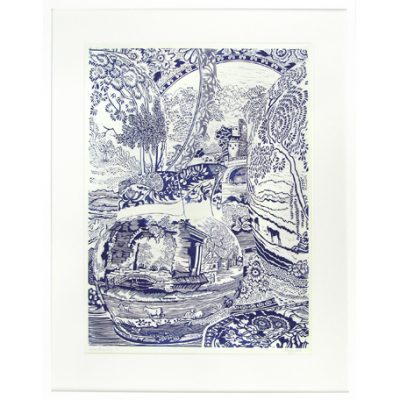 C2225 Three Blue Jugs - Peggy Lock