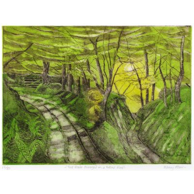 C1784 Two Roads Divided in a Yellow Wood - Hilary Adair