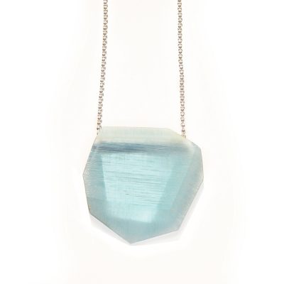 SLN-9 Pale Blue Facet Pendant- Sarah Lindsay