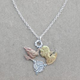 RE-22 Collage Necklace with Wren, Centime and Oak – Rachel Eardley
