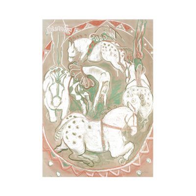 Circus Horses by Ann Farley Greetings Card (AFC22)