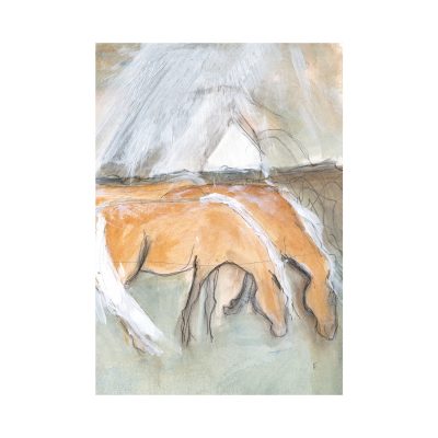 Palaminos on the Yorkshire Moors by Ann Farley Greetings Card (AFC03)