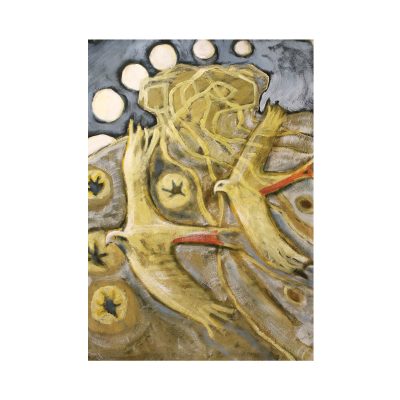 Rising Moon Red Kites by Ann Farley Greetings Card (AFC26)