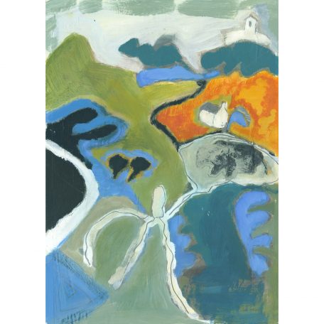 C5605 Pembrokeshire Landscape with Standing Stone  - Ann Farley