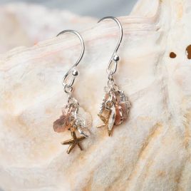 ACE-111 Shells, Starfish and Seahorse Cluster Earrings – Amanda Coleman