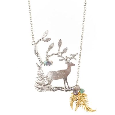 ACN-72 Stag in the Forest Necklace - Amanda Coleman