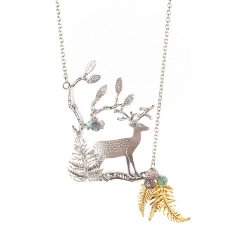 ACN-72 Stag in the Forest Necklace - Amanda Coleman