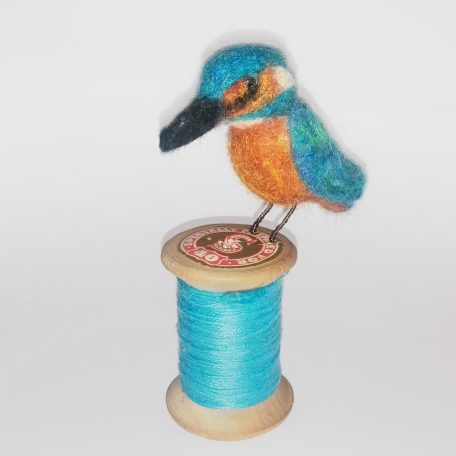 1547C Kingfisher on Cotton Reel - Sue Clements