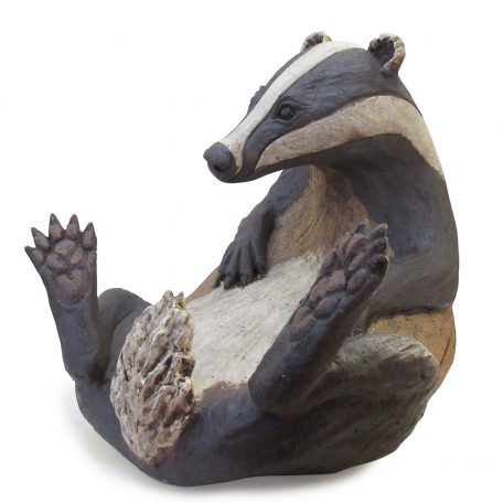 1700C Badger Scratching Tummy - Pippa Hill