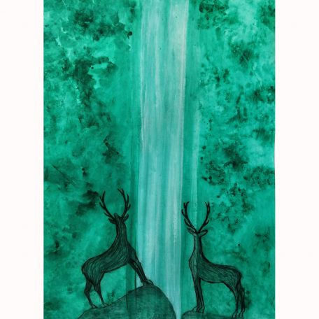 1976C Ooooh (Stags Admiring a Waterfall) 27/30 - Kate Boxer