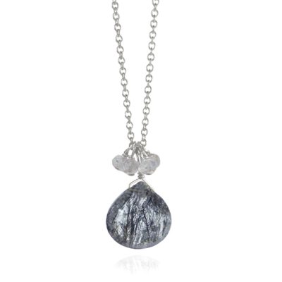 MON-35 Black Rutilated Quartz Pendant - Mounir
