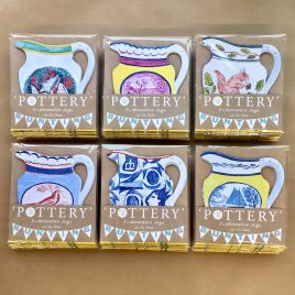 Pottery Bunting – 6 Decorative Hanging Jugs by Debbie George