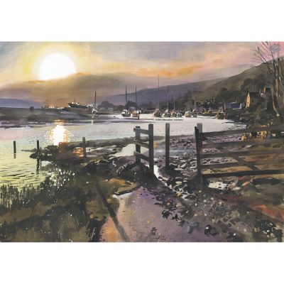 2154X Sunset at Porlock Weir - Leo Davey