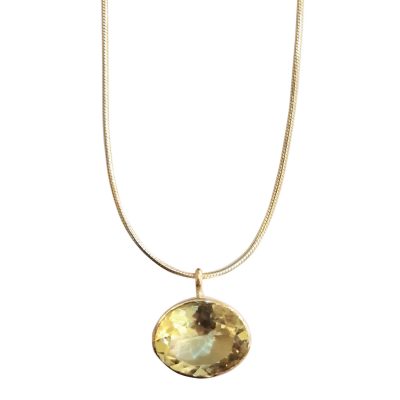 YMN-17 Lemon Quartz Necklace - Yaron Morhaim