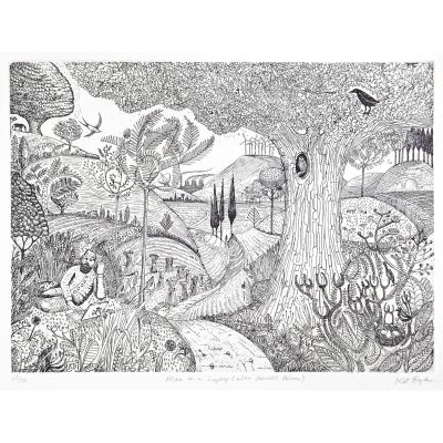 2493C Man on a Laptop (After Samuel Palmer) 35/50 - Kit Boyd