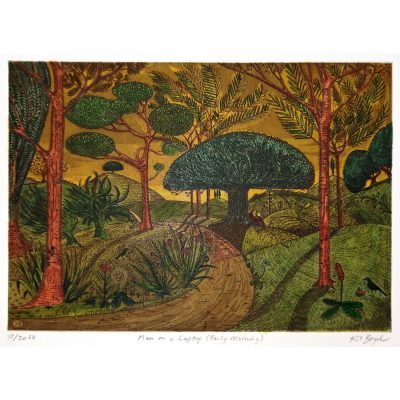 2492C Man on a Laptop Early Morning 17/30 - Kit Boyd