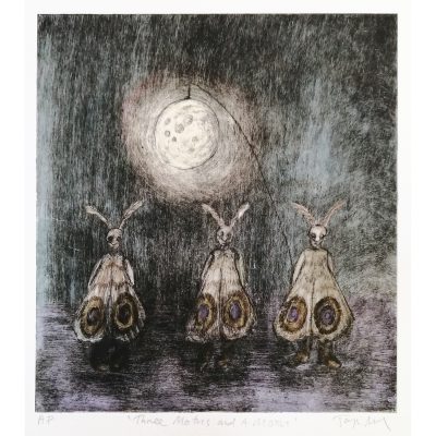 2564C Three Moths and a Moon AP - Tanya Morel