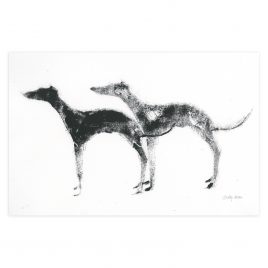 2945C Two Dogs, Facing Left – Sally Muir