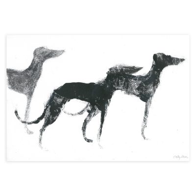 2947C Two and a Half Dogs, Facing Right - Sally Muir
