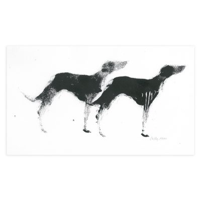 2948C Two Dogs, Facing Right - Sally Muir