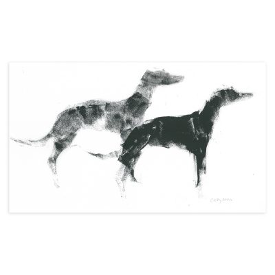 2978C Two Dogs Facing Right - Sally Muir