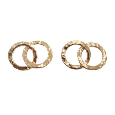 YME-82 Hammered Circle Studs - Yaron Morhaim