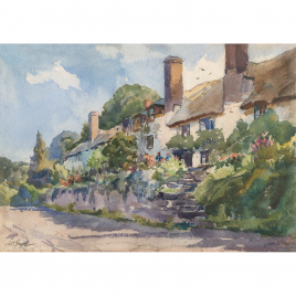 Lane Head Cottages, Porlock Weir – Alexander Carruthers Gould RBA