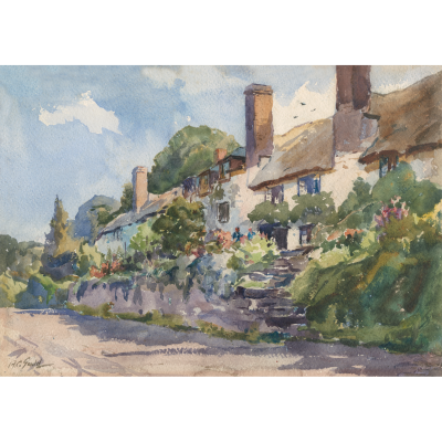 Lane Head Cottages, Porlock Weir - Alexander Carruthers Gould RBA