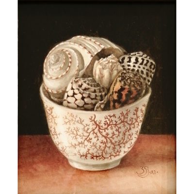 3218C Seaweed Bowl with Shells - Jenny Barron