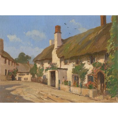 The Old Rose and Crown, Porlock - Alexander Carruthers Gould RBA