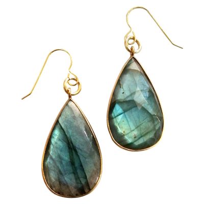 YME-83 Labradorite Hook Earrings - Yaron Morhaim