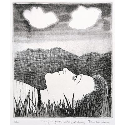 3395C Lying in the Grass, Looking at Clouds 6/20 - Frans Wesselman