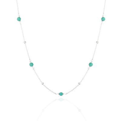 MON-65 Turquoise Satellite Chain Necklace - Mounir