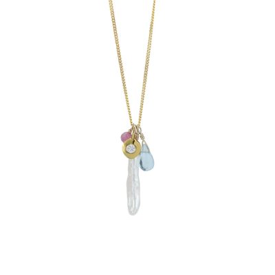 MON-71 Stick Pear Cluster Necklace - Mounir