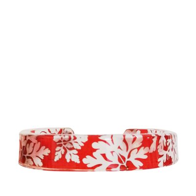 SGB-77 Red Herb Robert 18mm Cuff - Sue Gregor