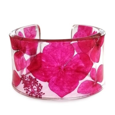 SGB-81 Pink Hydrangea 45mm Cuff - Sue Gregor