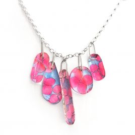 SGN-31 Blue Grey and Pink Tiny Hydrangea Collections Necklace – Sue Gregor