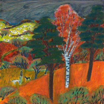 3564C Autumn Dog Walk - Hannah Roberts