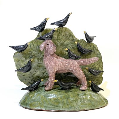 3729C Labradoodle and Crows - Josse Davis