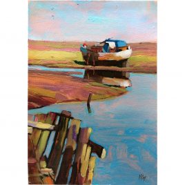 3787C Brian’s Boat at Porlock Weir – Neville Cox