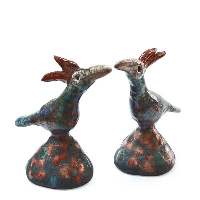 4185C Pair of Dark Crested Birds - Josse Davis