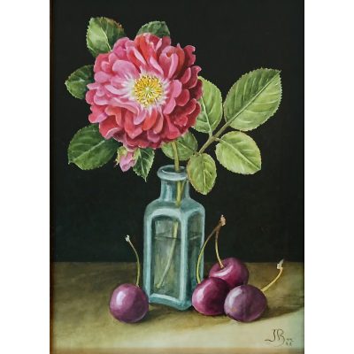 4279C Damask Rose and Cherries - Jenny Barron