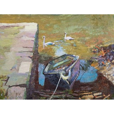 4657C Two Autumn Swans - Neville Cox