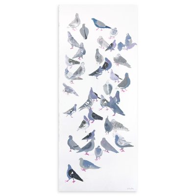 4717C Large Flock of Pigeons - Sally Muir