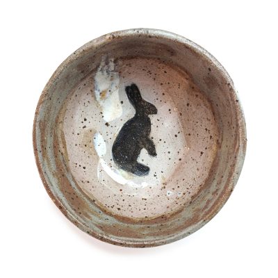 4820C Small Black Rabbit Bowl - Amanda Banham