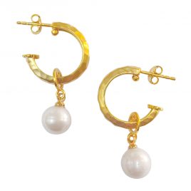 YME-98 Opal Hoop Stud Earrings – Yaron Morhaim
