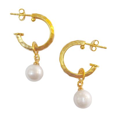 YME-98 Opal Hoop Stud Earrings - Yaron Morhaim