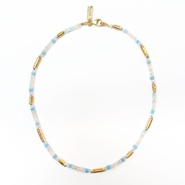 YMN-41 Moonstone, Opal, Silver and Gold Fill  Necklace  – Yaron Morhaim