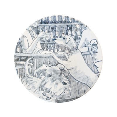 5146C Pub Dogs Dish - Josse Davis