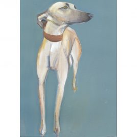 5377C Whippet on Teal – Sally Muir